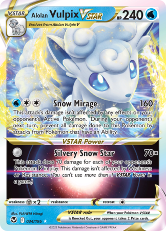 Alolan Vulpix VSTAR 34 / 195