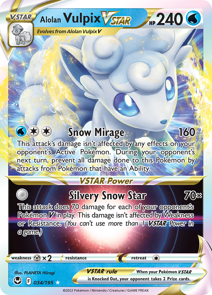 Alolan Vulpix VSTAR 34 / 195