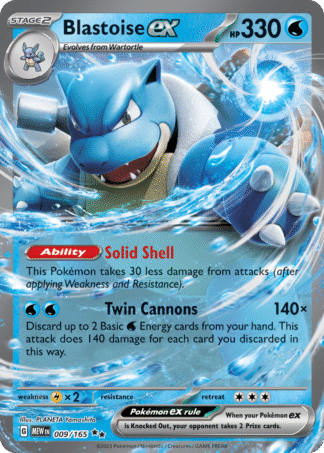 Blastoise ex 9 / 165