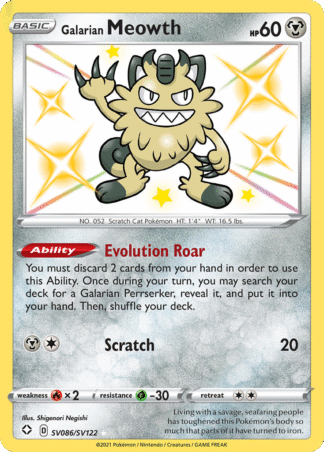 Galarian Meowth SV086 / 72