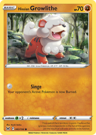 Hisuian Growlithe 83 / 196
