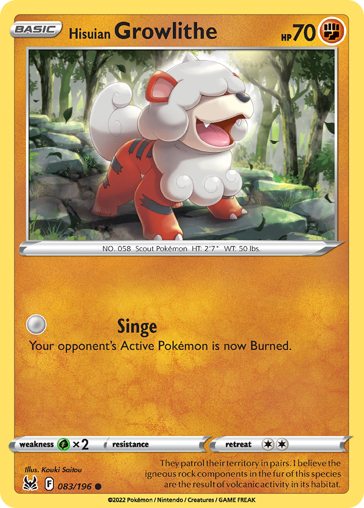 Hisuian Growlithe 83 / 196