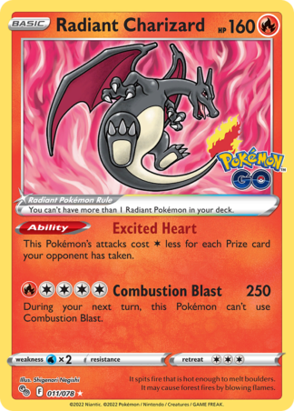 Radiant Charizard 11 / 78