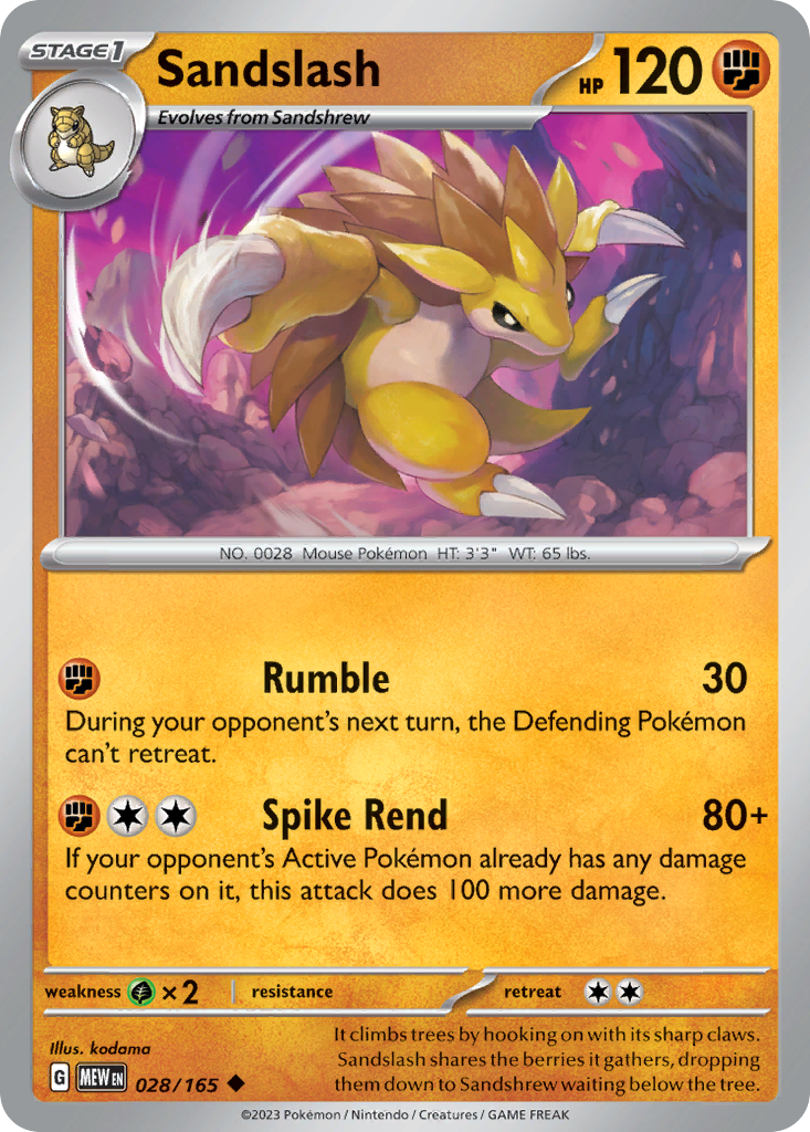 Sandslash 28 / 165