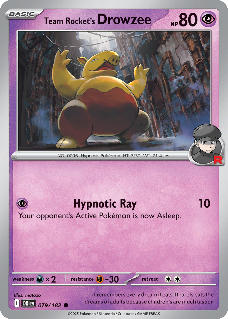 Team Rocket’s Drowzee 79 / 182