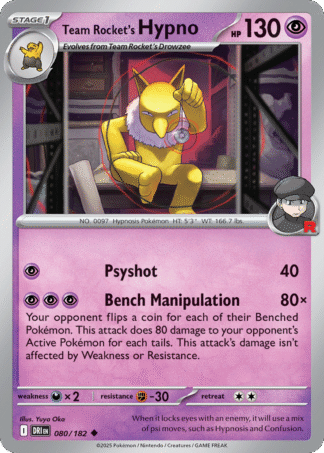 Team Rocket’s Hypno 80 / 182