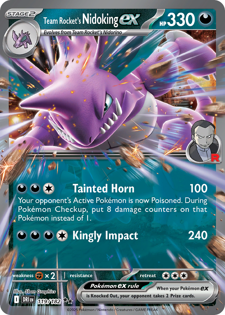 Team Rocket’s Nidoking ex 119 / 182