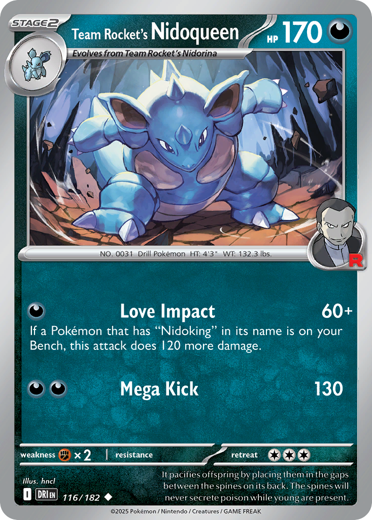 Team Rocket’s Nidoqueen 116 / 182