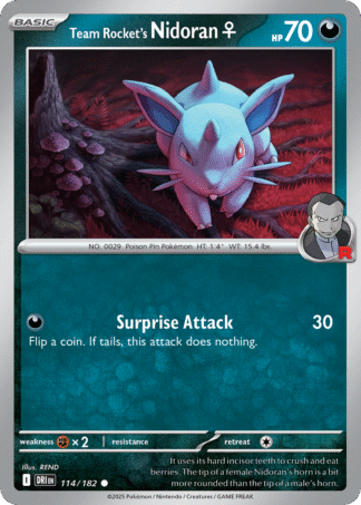 Team Rocket’s Nidoran♀ 114 / 182