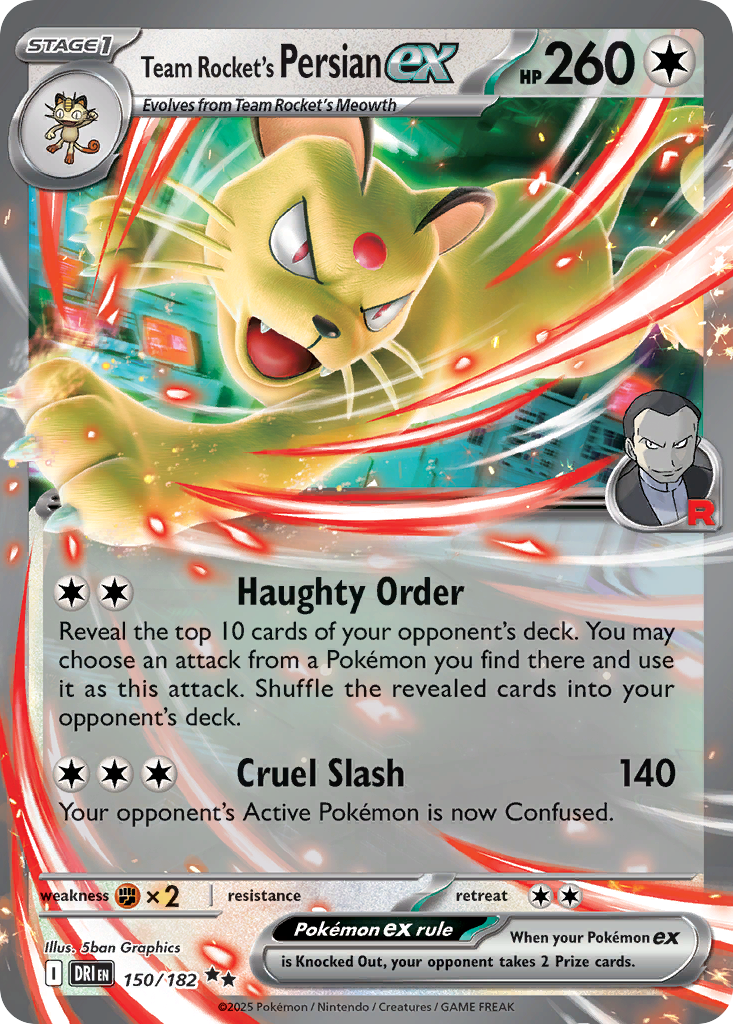 Team Rocket’s Persian ex 150 / 182