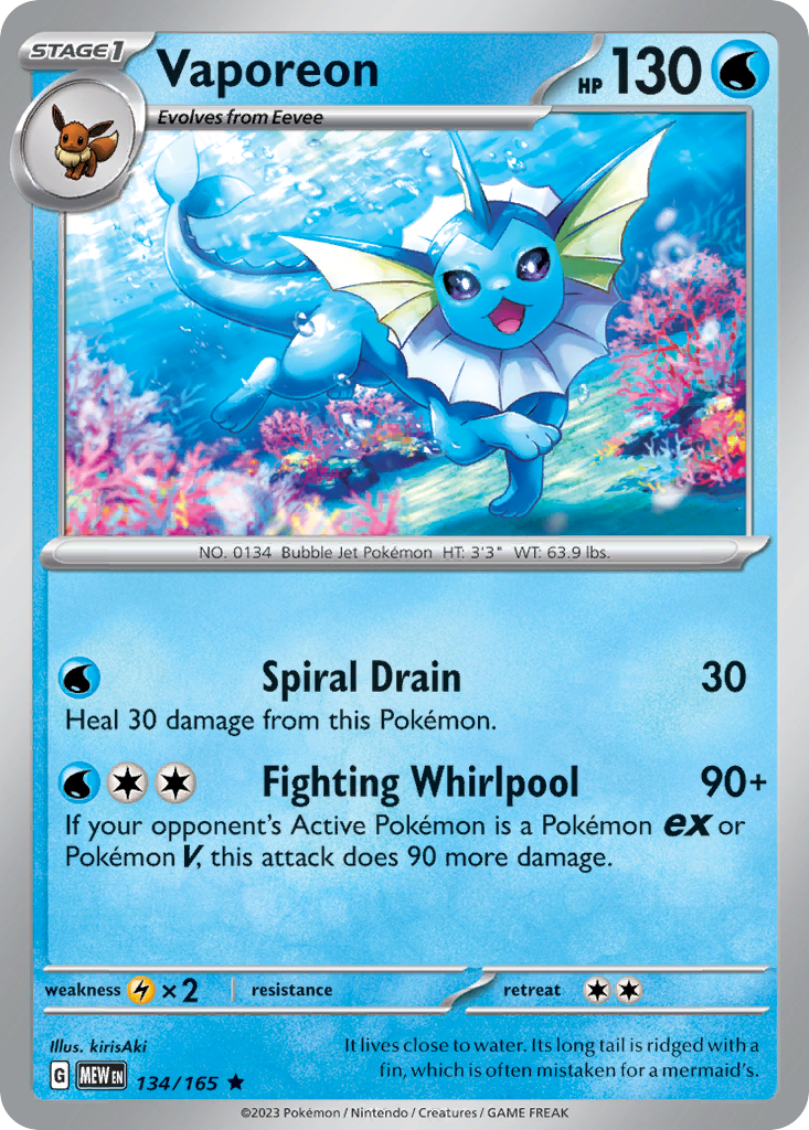 Vaporeon 134 / 165