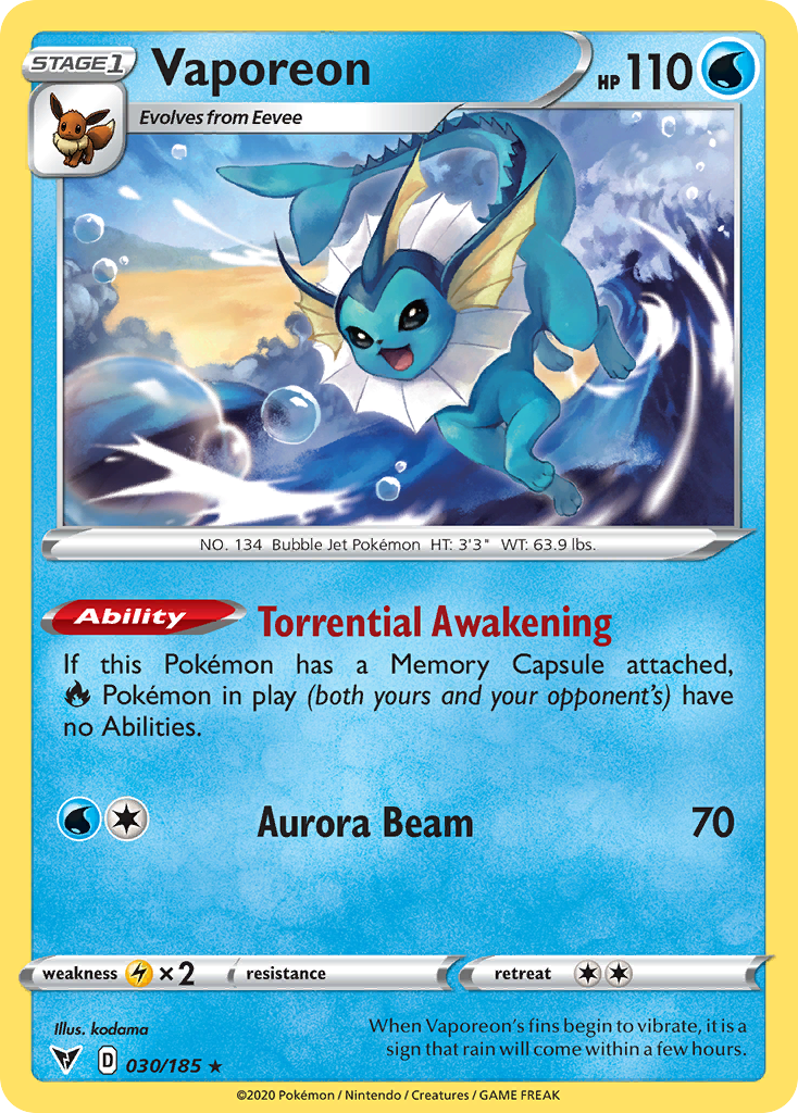 Vaporeon 30 / 185