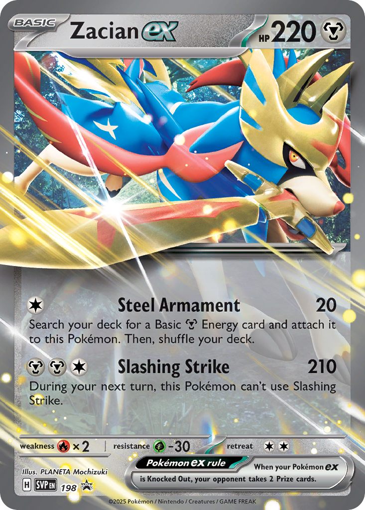 Zacian ex 198 / 198