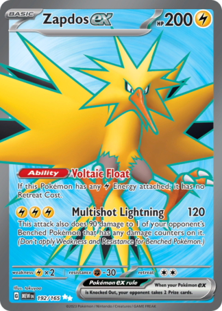 Zapdos ex 192 / 165