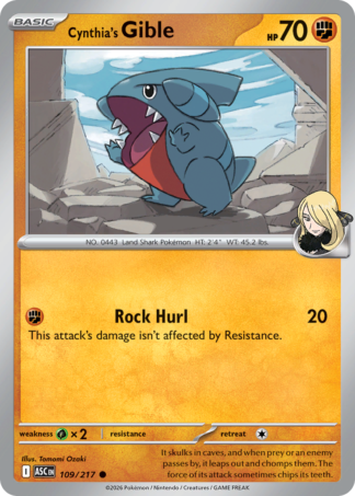 Cynthia's Gible 109 / 217