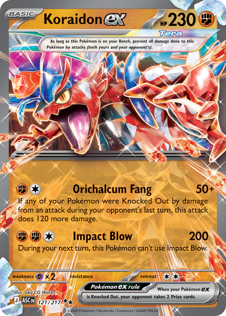 Koraidon ex 121 / 217