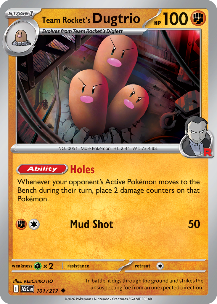 Team Rocket's Dugtrio 101 / 217