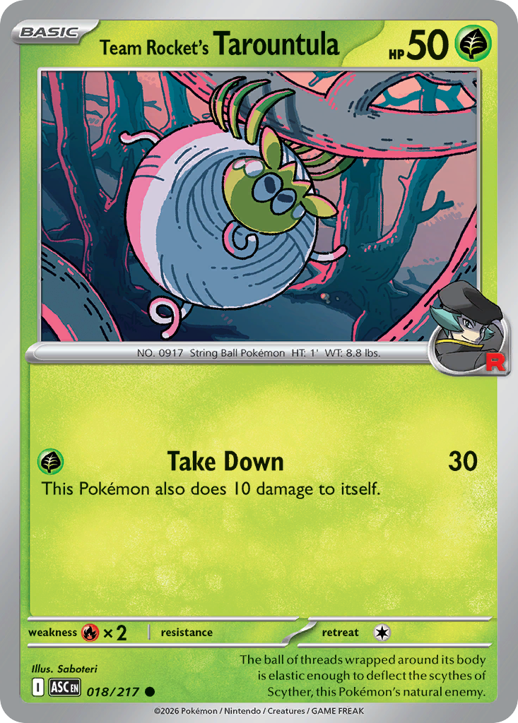 Team Rocket's Tarountula 18 / 217