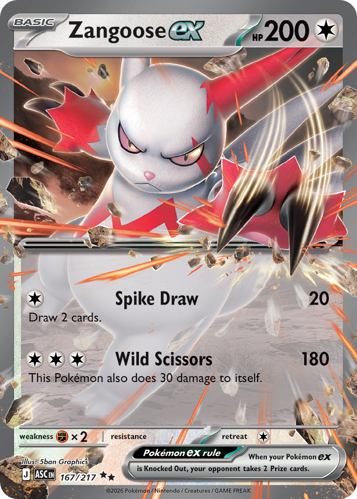 Zangoose ex 167 / 217