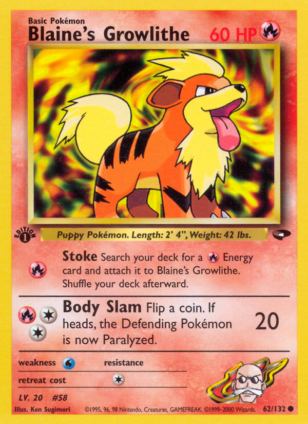 Blaine's Growlithe 62 / 132