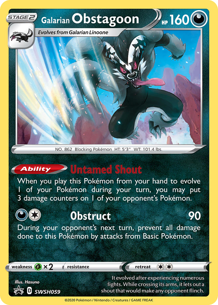 Galarian Obstagoon SWSH059 / 307