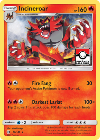 Incineroar 26 / 149