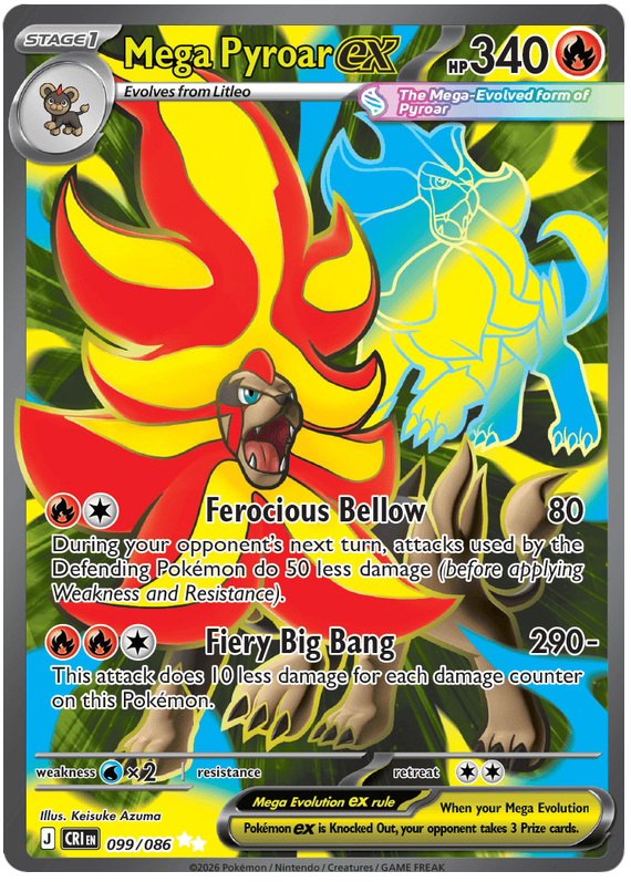 Mega Pyroar ex 99 / 86