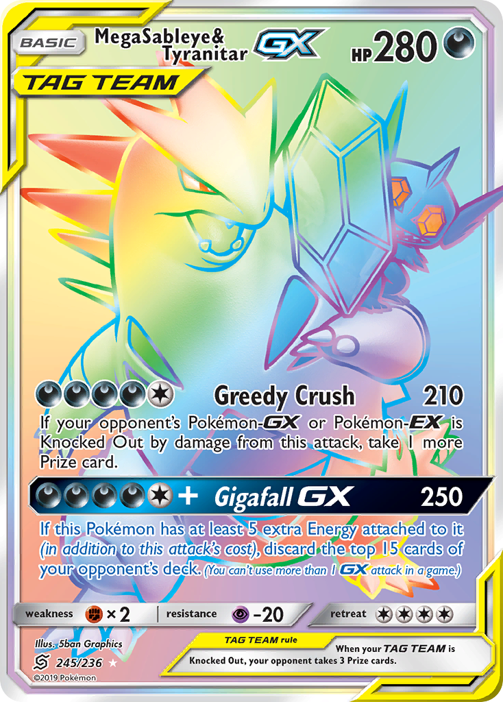 Mega Sableye & Tyranitar-GX 245 / 236