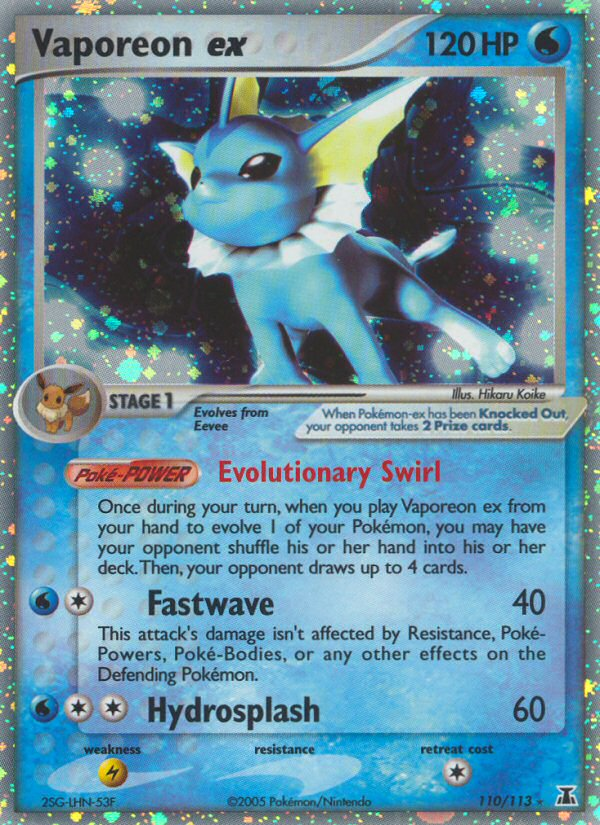 Vaporeon ex 110 / 113